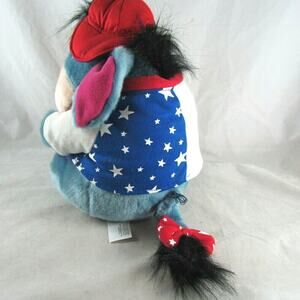 Disney Store Patriotic Eeyore Stuffed Plush Animal Pooh Friend 11" Character Toy